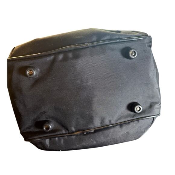 Vintage Samsonite Black Travel Shoulder Bag with Adjustable Strap and Feet - Picture 4 of 5